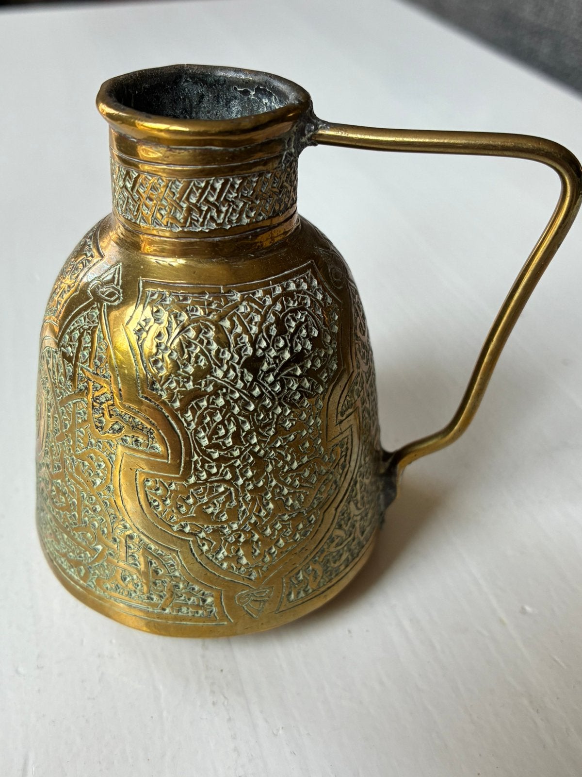 Mamluk Cairoware kannetje koper antiek Egypte islam, Antiek en Kunst, Ophalen of Verzenden