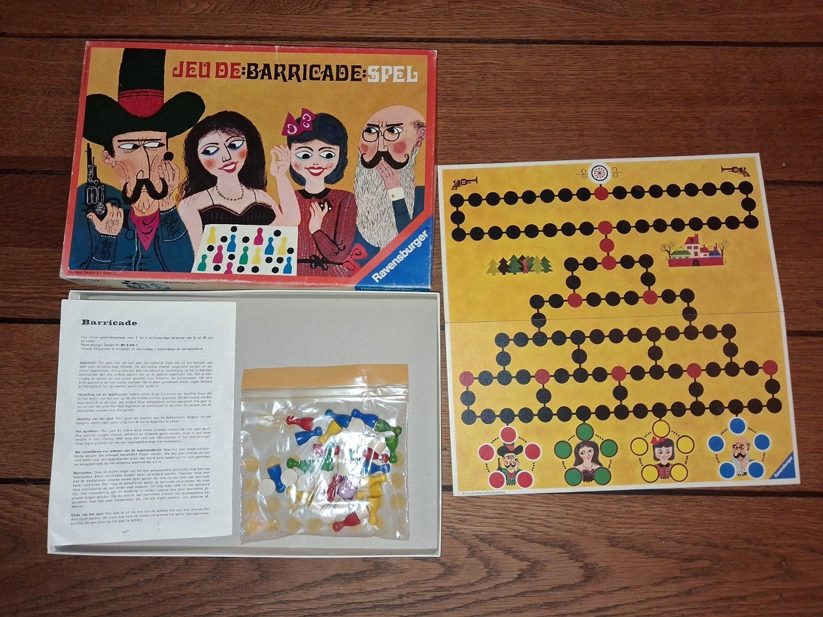 Jeu de Barricade Spel Ravensburger - Vintage Bordspel, Hobby en Vrije tijd, Gezelschapsspellen | Bordspellen, Drie of vier spelers