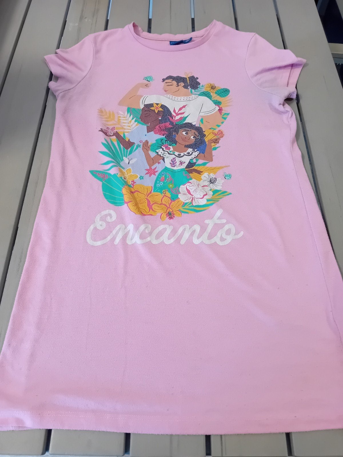 Roze Encanto jurk/shirt maat 140, Disney, Meisje, Ophalen of Verzenden, Zo goed als nieuw