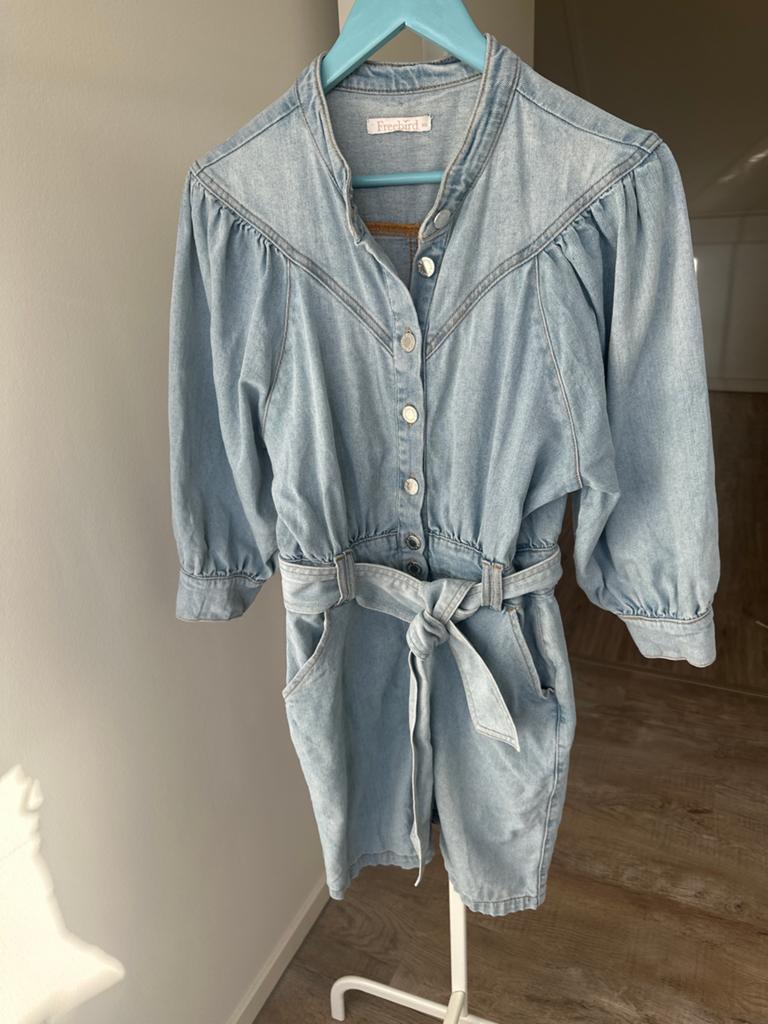 Freebird spijkerjurk XS - Nette staat, Blauw, Ophalen of Verzenden, Maat 34 (XS) of kleiner, Gedragen