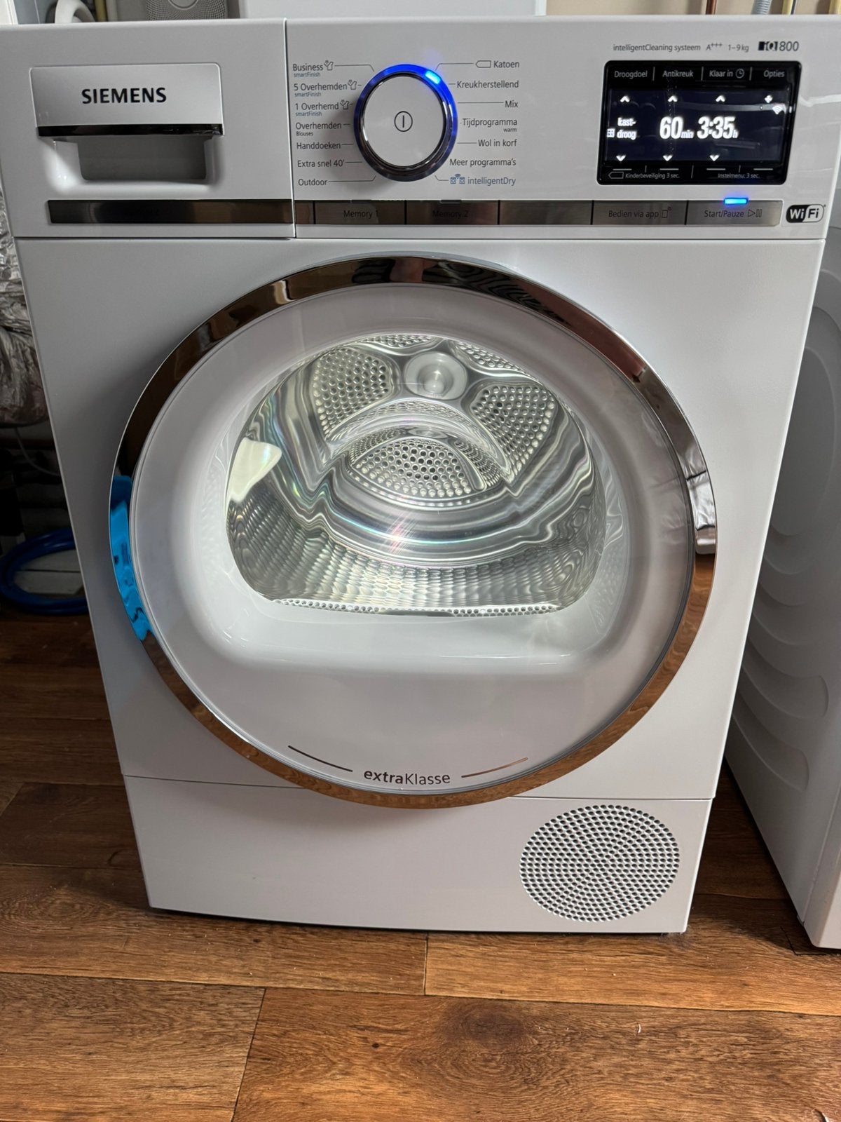 Siemens WT8HXE90NL IQ800 Droger, Witgoed en Apparatuur, Ophalen, 6 tot 8 kg, Anti-kreukfase, Zo goed als nieuw