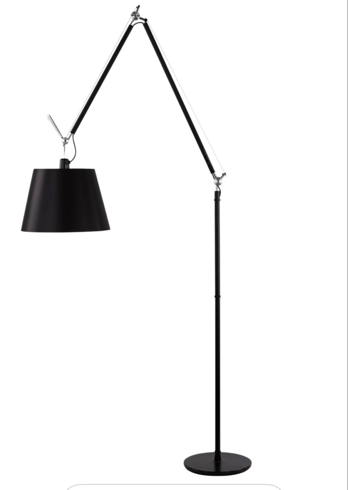 Artemide Tolomeo Mega Vloerlamp Zwart - Design Klassieker, Huis en Inrichting, Zo goed als nieuw, Metaal, 150 tot 200 cm, E27 (groot)