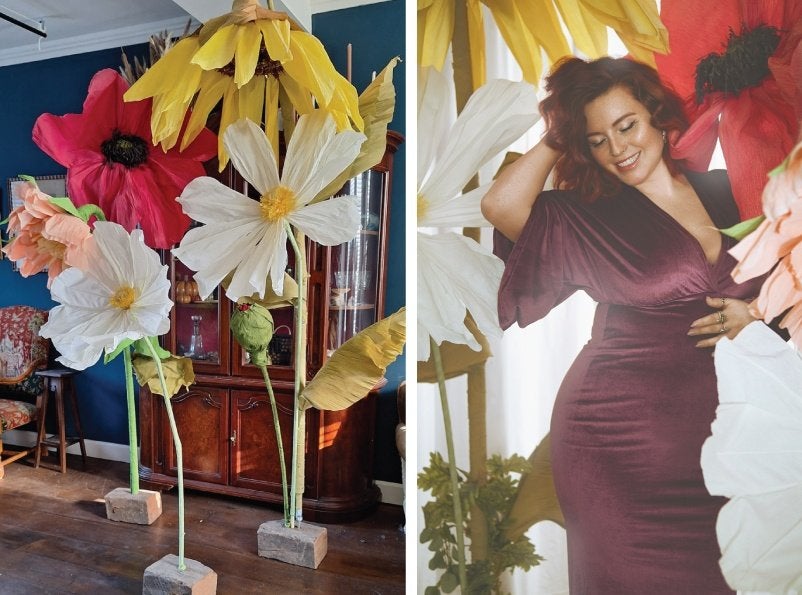 XL bloemen backdrop photobooth bruiloft event decoratie, Ophalen, Gebruikt, Versiering, Geboorte of Huwelijk