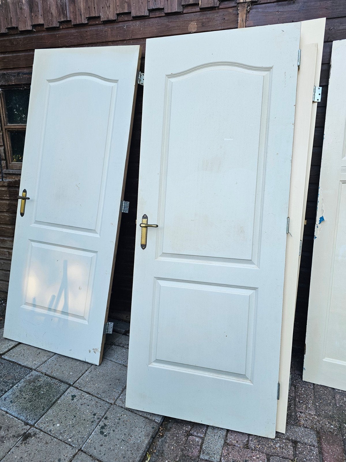 Set van 4 binnendeuren, wit, diverse maten, Doe-het-zelf en Verbouw, Deuren en Horren, Ophalen, Gebruikt, Binnendeur, 200 tot 215 cm