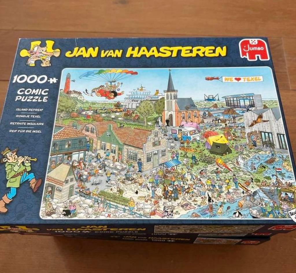 Jan van Haasteren puzzel Rondje Texel, Ophalen of Verzenden, 500 t/m 1500 stukjes, Zo goed als nieuw