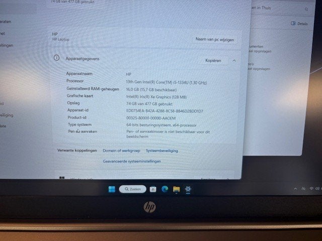 HP 15-FD0756ND ZGAN i5 1334U, 2 tot 3 Ghz, Ophalen of Verzenden, Zo goed als nieuw, HP