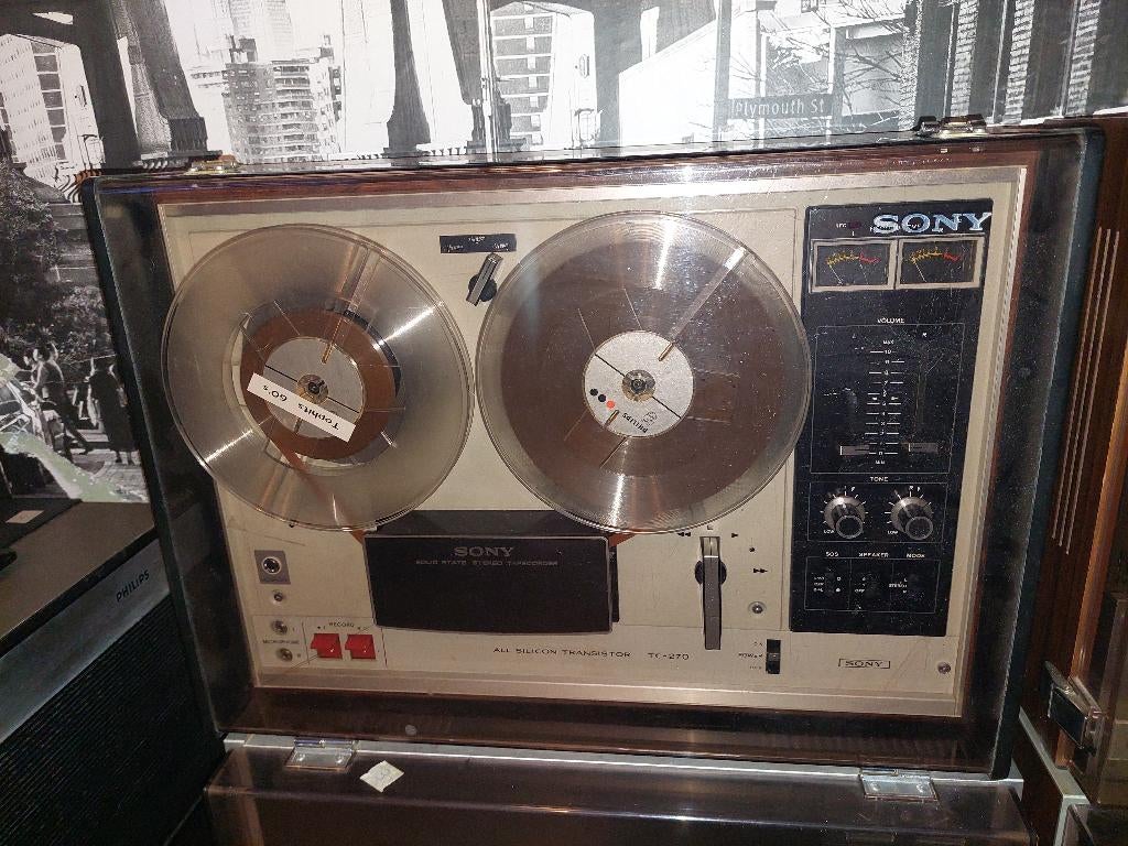 bandrecorders, hele verzameling oa sony en philips, Ophalen, Bandrecorder, Met stofkap
