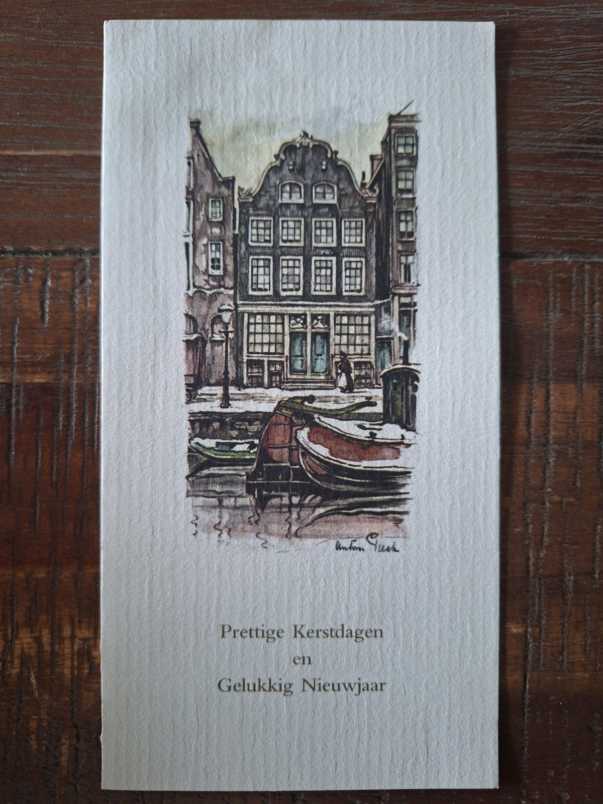 Vouwkaart Anton Pieck - Amsterdam, Brouwersgracht, Ophalen of Verzenden, Gelopen, Stad of Dorp