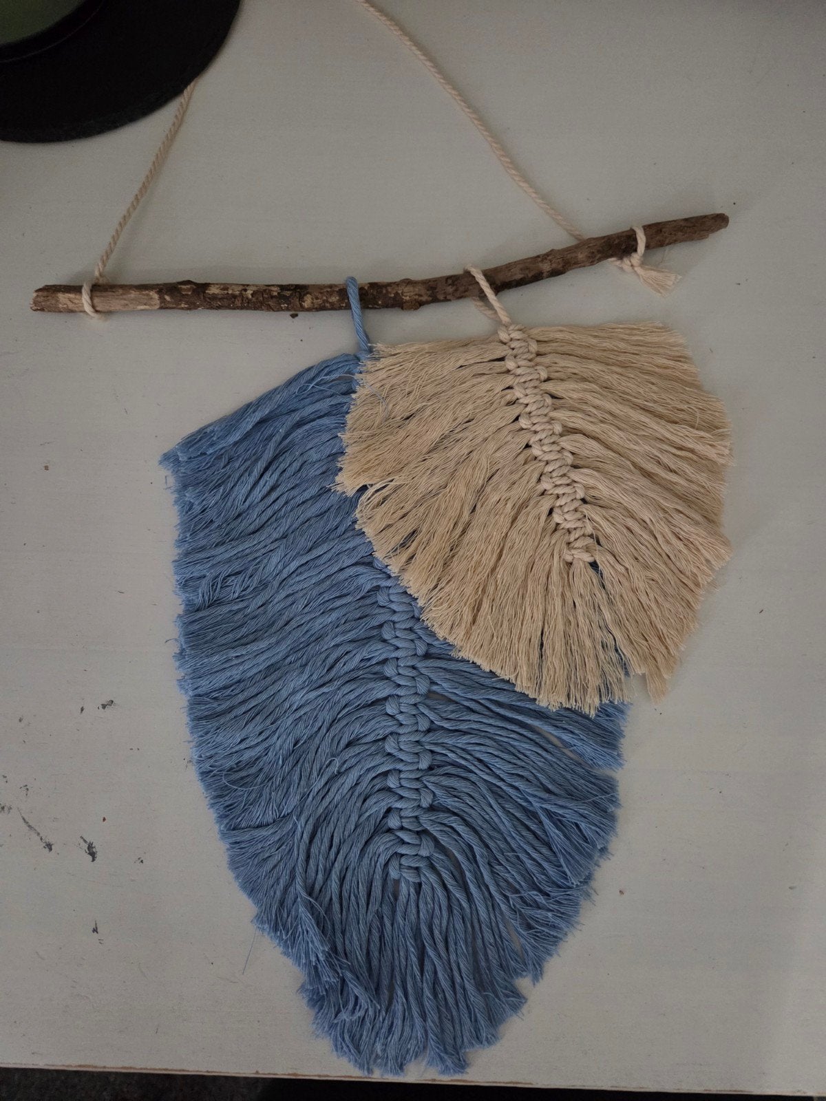 Macramé veren wanddecoratie, Meerkleurig, Boho, Nieuw, Ophalen of Verzenden