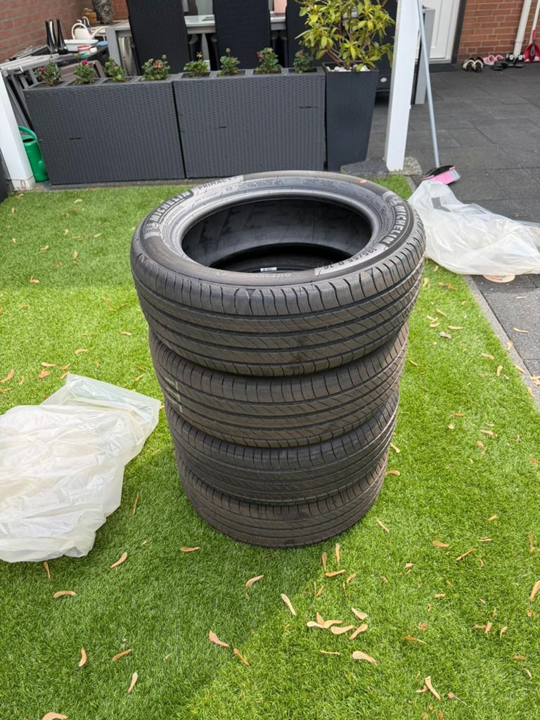 4 demo Banden Michelin Primacy - 195 / 55 R 16, Ophalen, 16 inch, Nieuw, Band(en)
