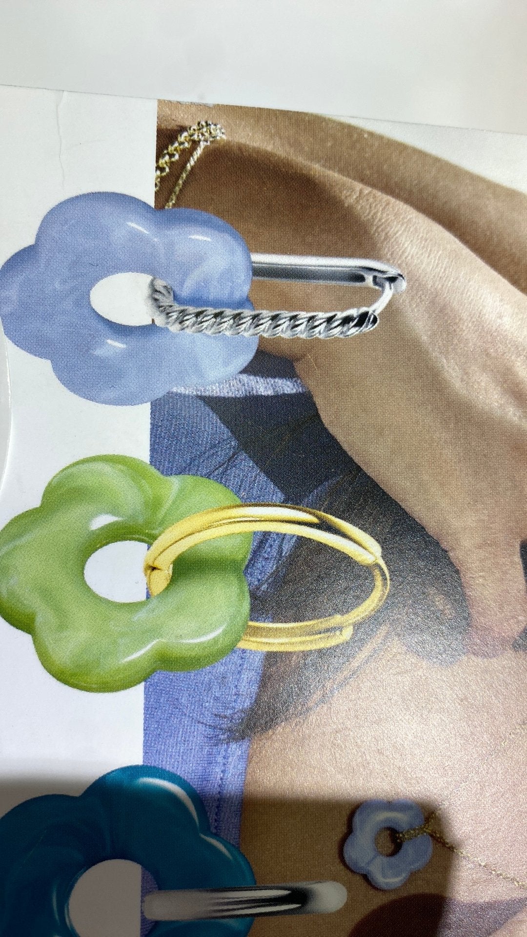 Zinzi oorbedels bloem blauw, Verzenden, Zo goed als nieuw, Blauw, Zilver