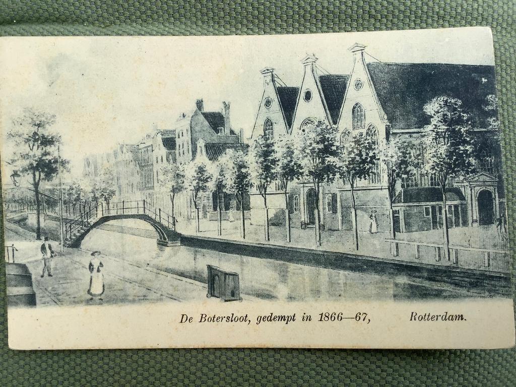 Rotterdam, Botersloot gedempt in 1866-1867, Ophalen of Verzenden, Voor 1920, Zuid-Holland
