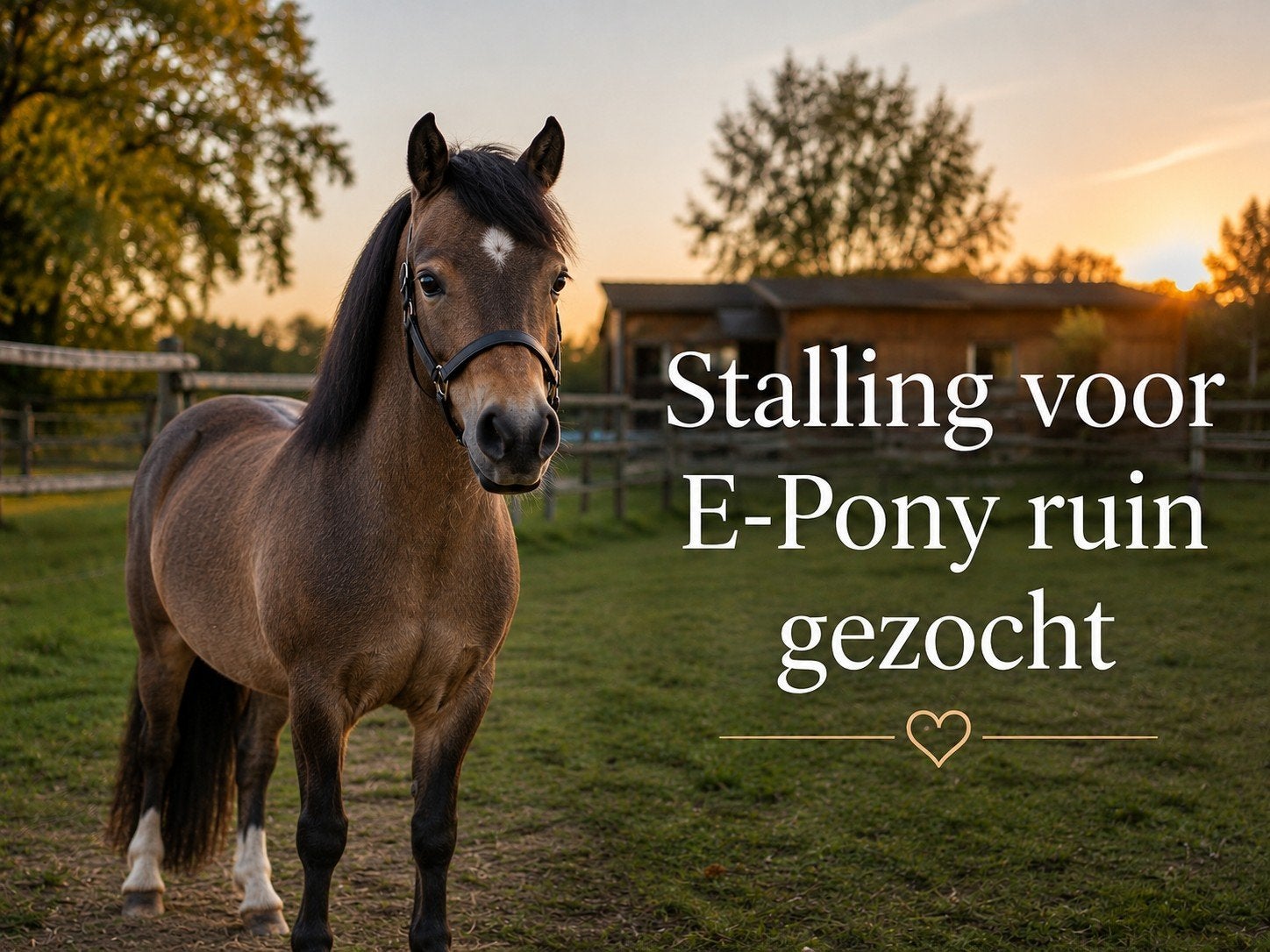 Stalling gezocht voor recreatie ruiter en pony, Weidegang