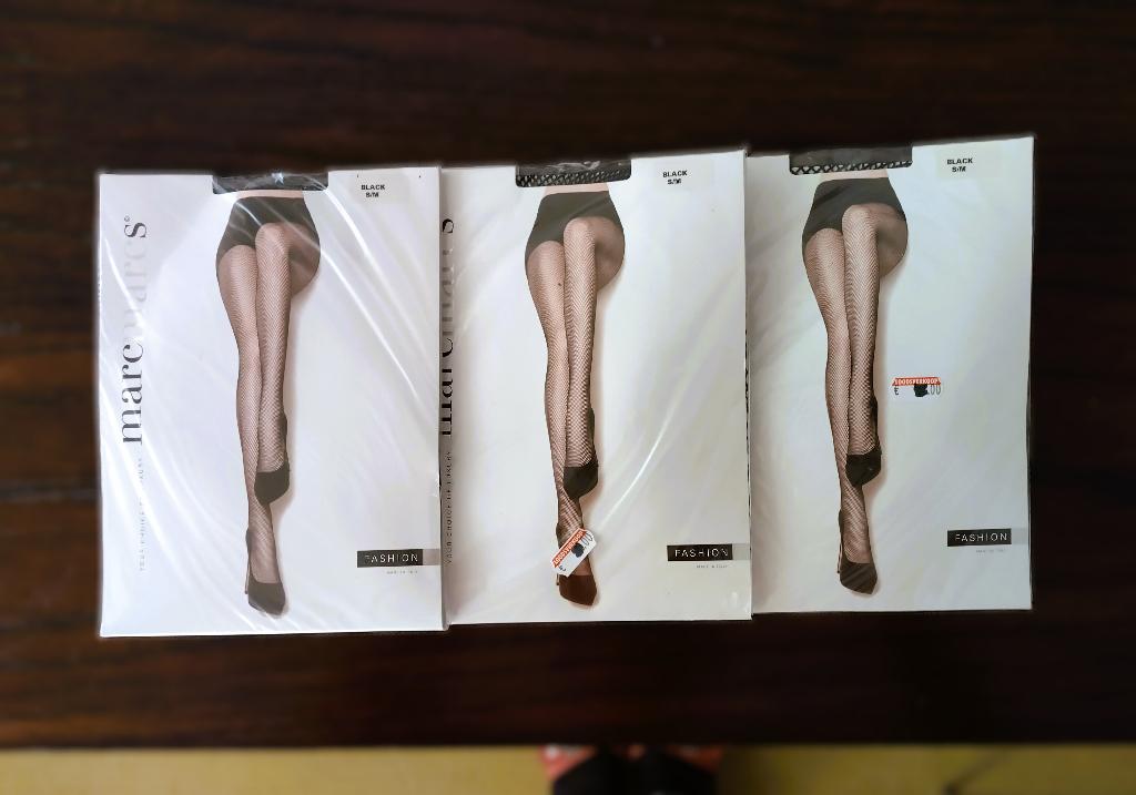 Mooie Fishnet Panty, Zwart, S-M, Kleine Gaten, MarcMarcs, Zwart, Nieuw, Maat 40/42 (M), Ophalen of Verzenden