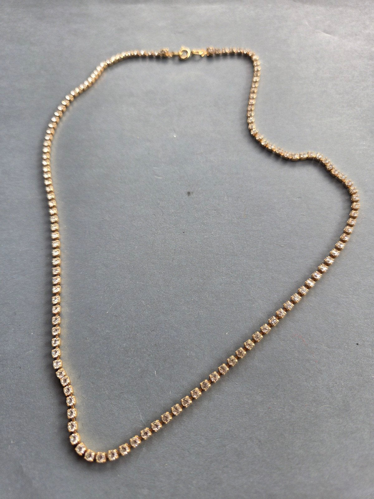 oude ketting strass, Sieraden, Tassen en Uiterlijk, Kettingen, Overige materialen, Verzenden, Zo goed als nieuw, Goud