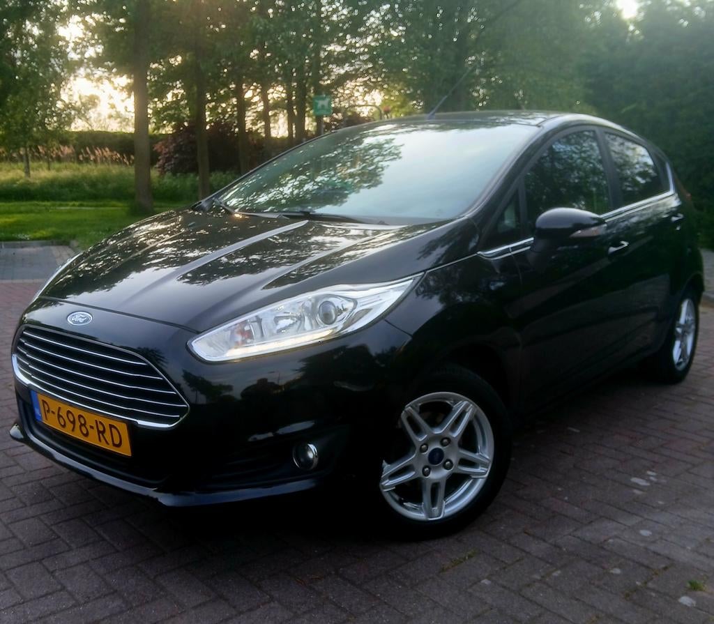 Ford Fiësta facelift 1.0 100PK ecoboost 2014 nette auto!, Auto's, Ford, Voorwielaandrijving, Stof, 40 €/maand, Zwart