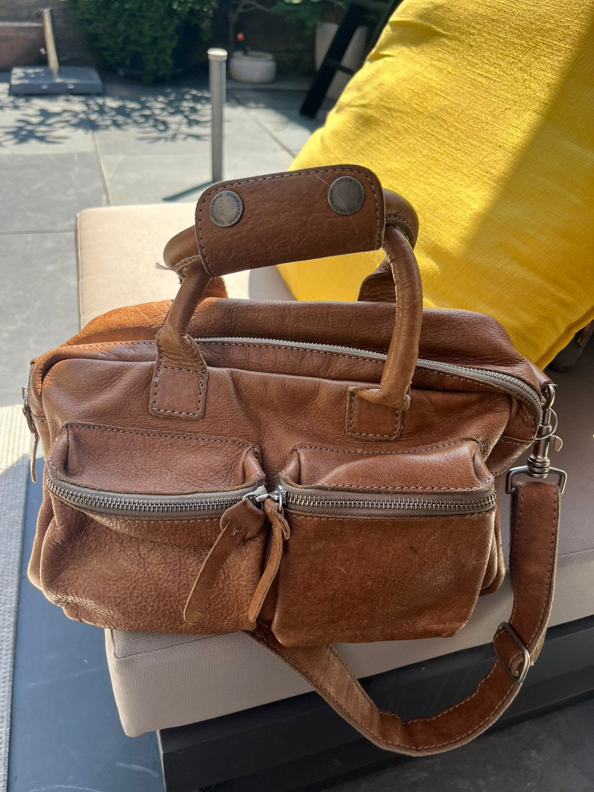 Cowboysbag/ leer, 40 tot 60 cm, Gebruikt, 20 tot 30 cm, Bruin