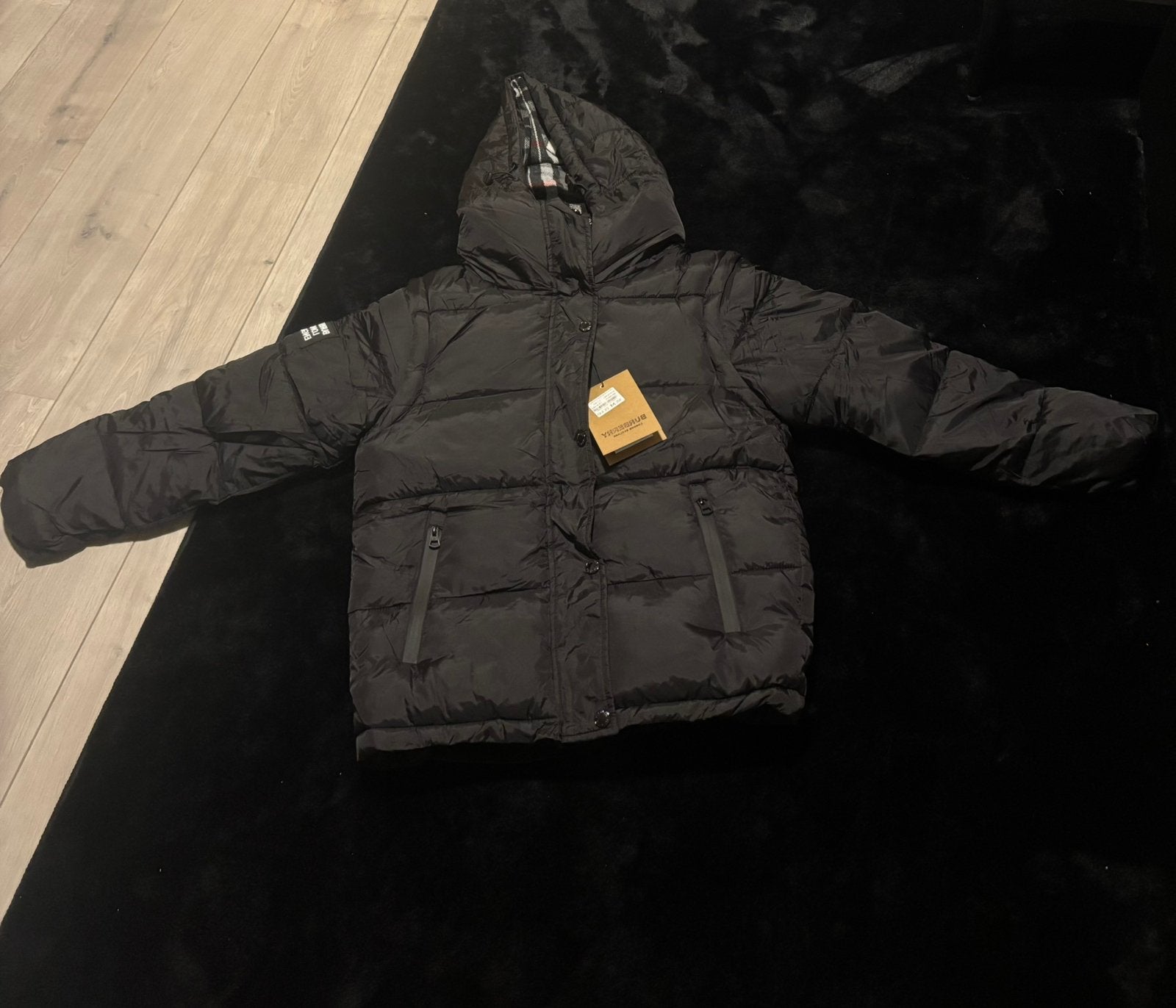 Burberry jas, Ophalen, Nieuw, Maat 46 (S) of kleiner, Zwart