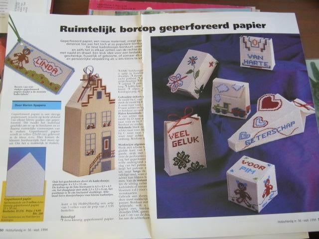 Borduurpatroon  Motiefjes op karton nr 3707, Verzenden, Nieuw, Handborduren, Patroon