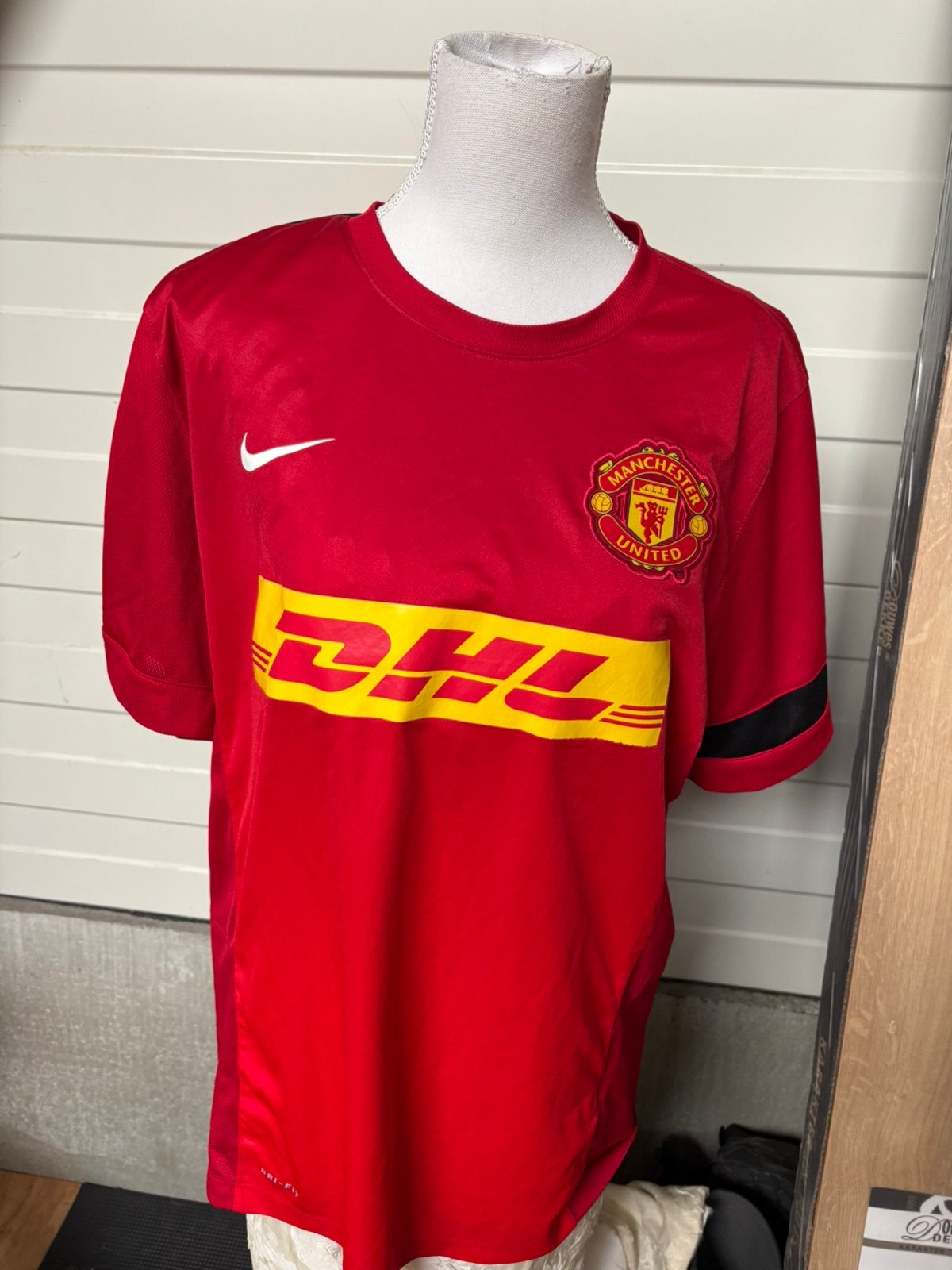 Manchester United Nike DHL trainingsshirt rood XL Dri-FIT, Maat XL, Verzenden, Gebruikt, Shirt