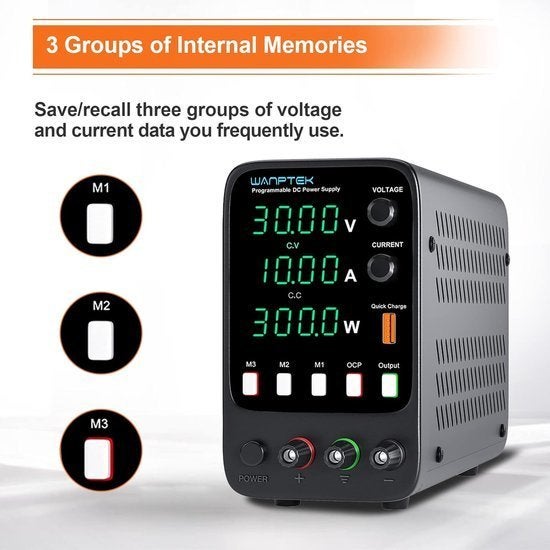 Instelbare DC-Voeding - 30V - 10A - 300W - Variabele Schakel, Corvance B.V., Verzenden, Nieuw, Corvancebol@gmail.com