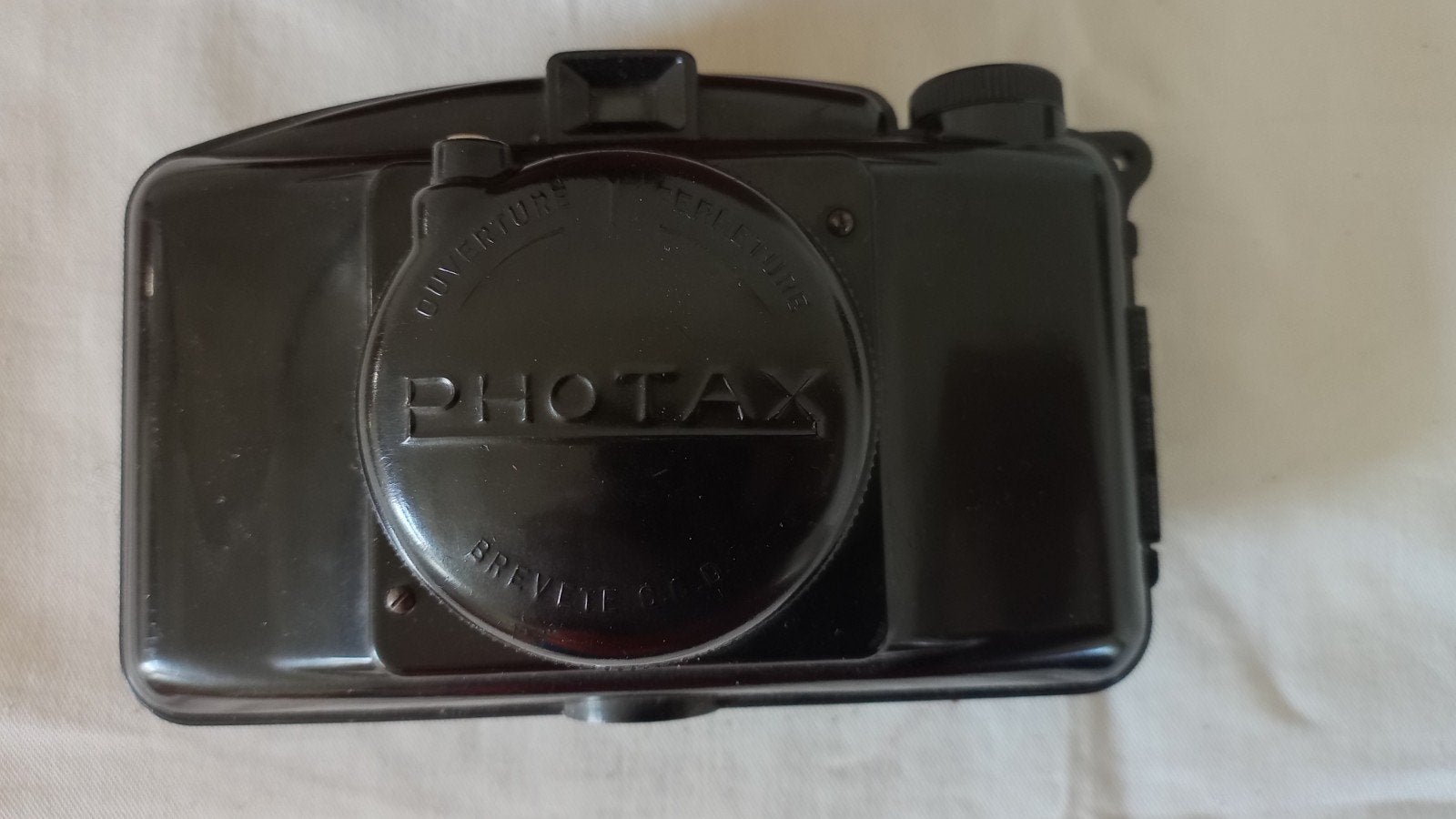 M.I.O.M. Photax type III bakelieten fototoestel lederentas, Ophalen of Verzenden