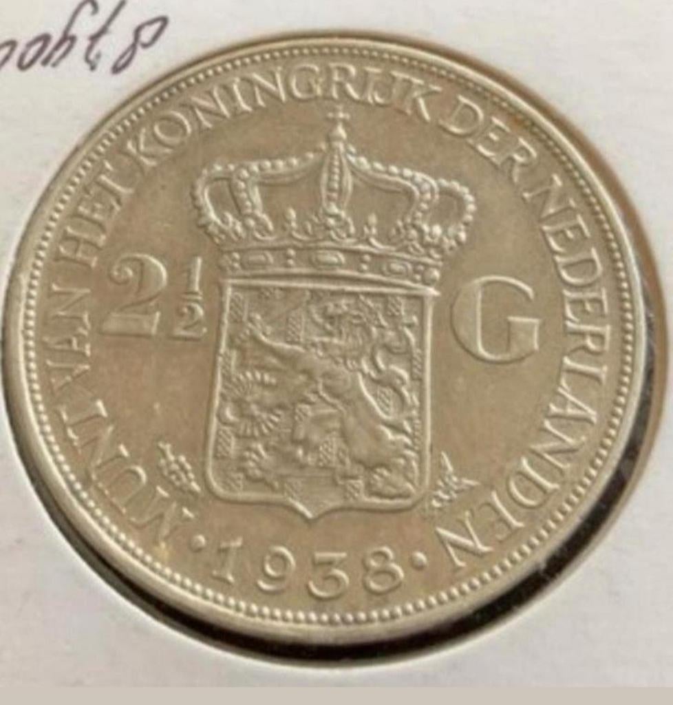 ZILVER MUNTEN PENNING COLECTIE.S EDEL DIV AANBOD KIJK ADVT, Postzegels en Munten, Geboorte of Huwelijk, Koningin Wilhelmina, 2½ gulden
