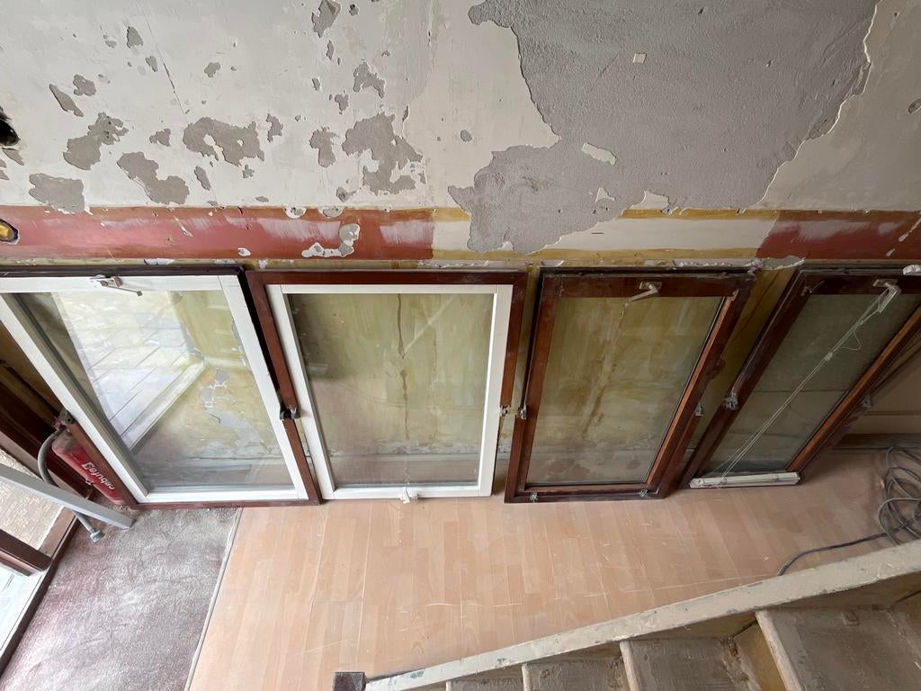 Ramen met HR++ glas en enkel glas, Doe-het-zelf en Verbouw, Glas en Ramen, Gevelraam of Ruit, Gebruikt, Minder dan 80 cm, 80 tot 120 cm