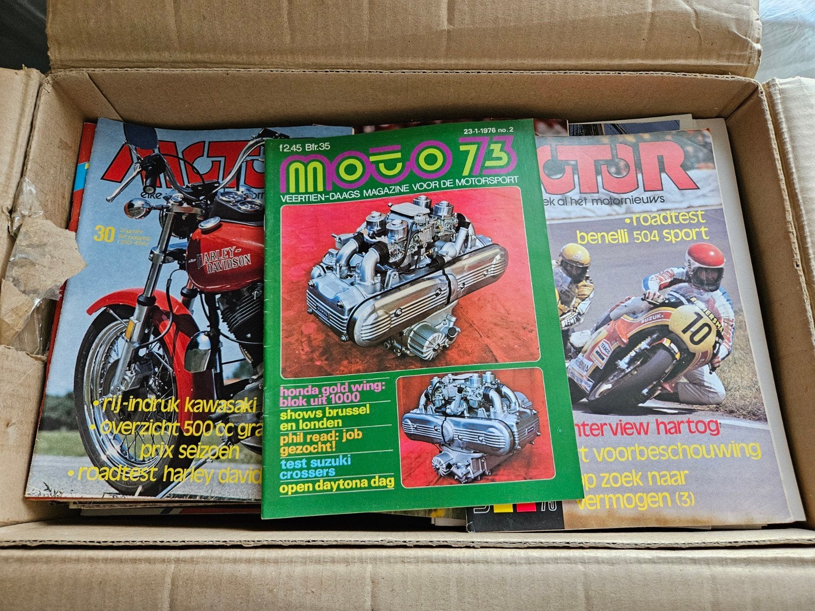 MOTOR, Moto 73, folders, Honda, Ducati, Harley, Big Twin, Ophalen, Gelezen, Overige typen