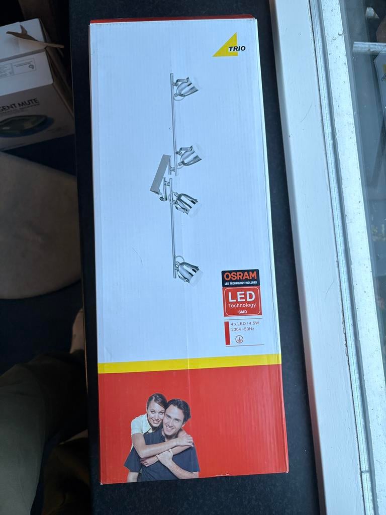 Partij 140 stuks TRIO LED Plafondlampen Spots NIEUW in doos, 75 tot 150 cm, Kunststof, Raamkozijn, Ophalen of Verzenden