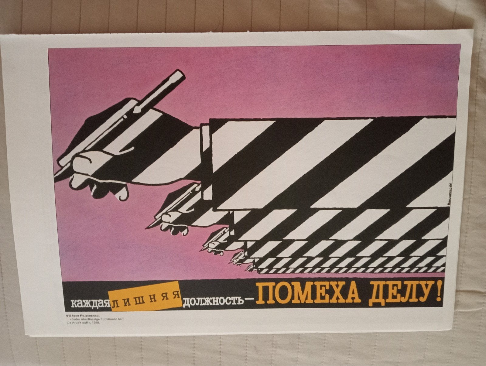 Affiche Rusland USSR Sovjet-Unie Perestroika 1988, Ophalen of Verzenden, Zo goed als nieuw