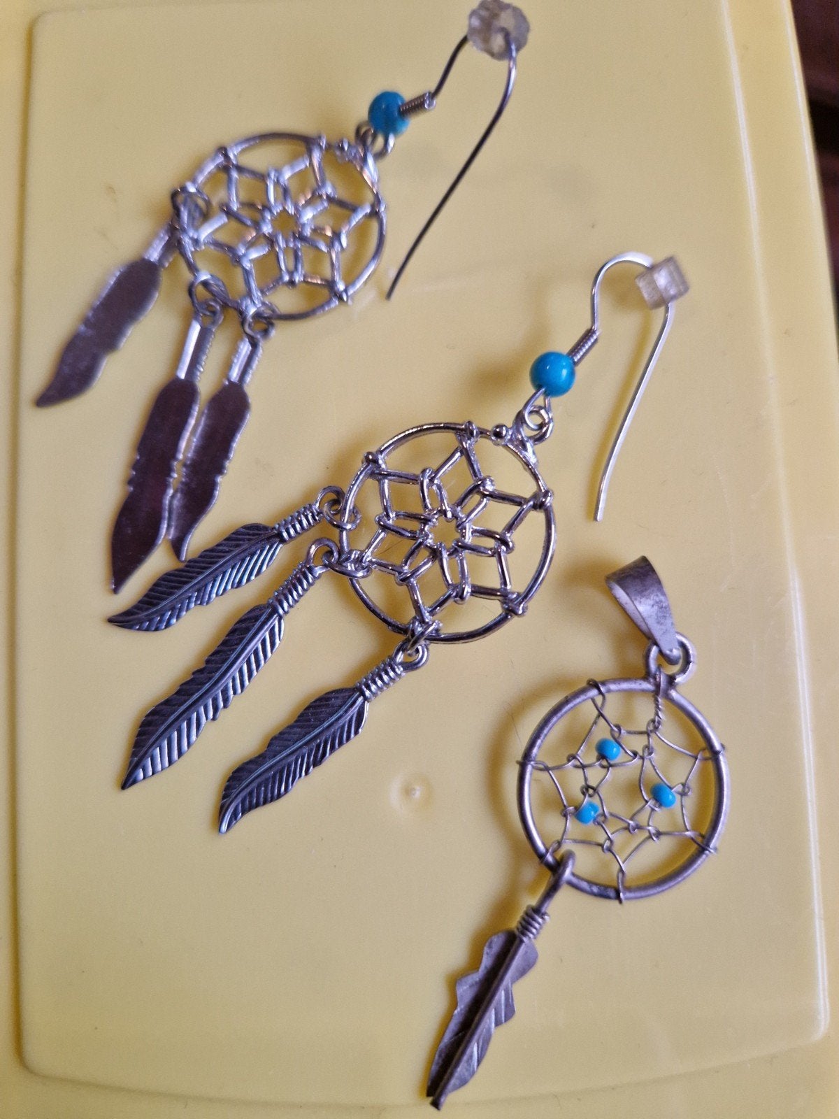 Set dromenvangers indianen oorbellen en hanger, Overige materialen, Hangers, Nieuw, Ophalen of Verzenden