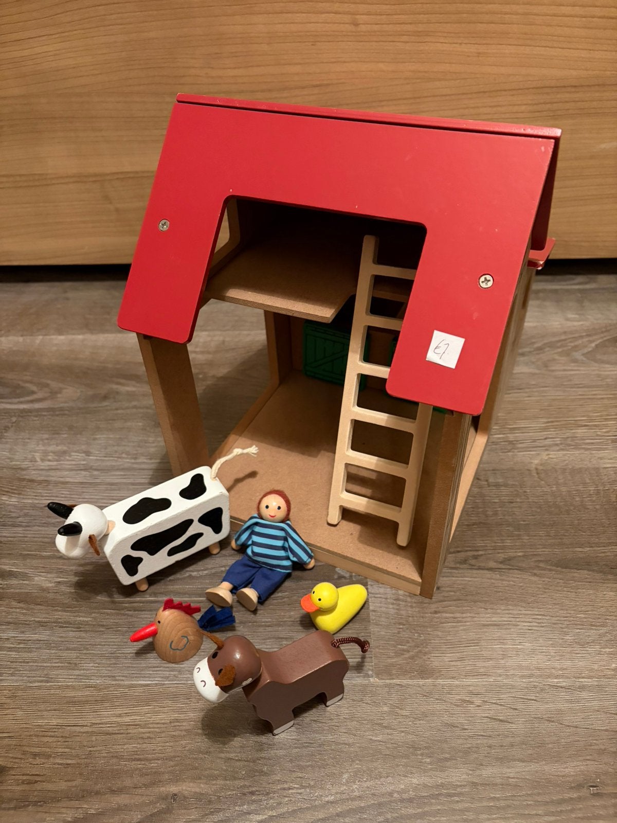 Houten speelgoed boerderij, Ophalen, Gebruikt, Poppenhuis