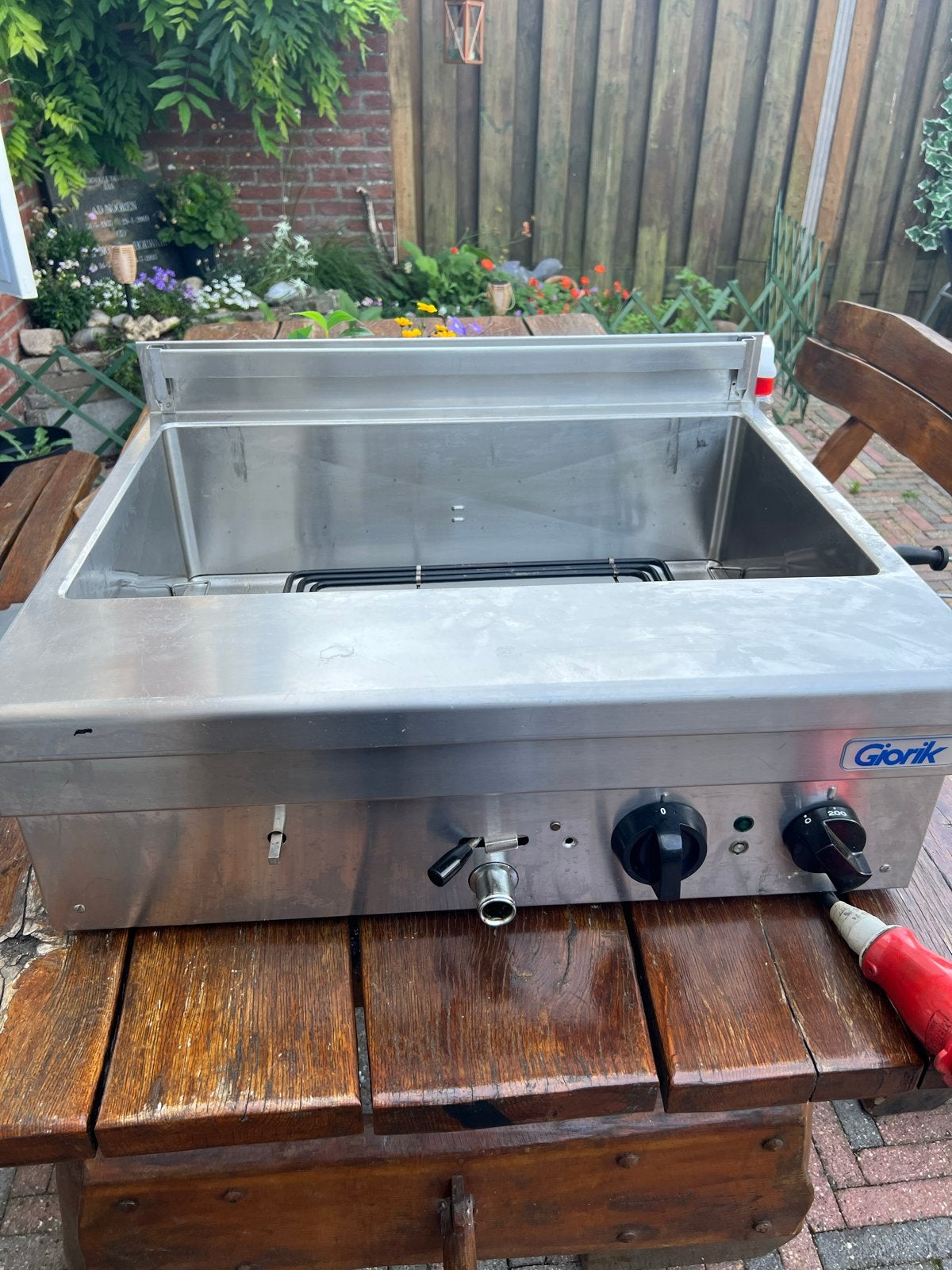 Giori Friteuse - Professionele RVS Frituurpan, 4 liter of meer, Ophalen, Gebruikt, Uitneembare binnenpan