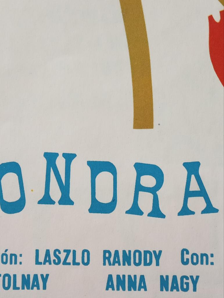 Film Hongarije affiche Cuba 1970 ontwerp Raymundo, Verzamelen, Ophalen of Verzenden, Gebruikt, A1 t/m A3, Film en Tv