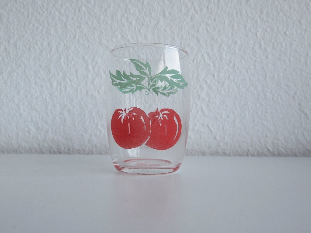 Vintage retro sapglas tomaat tomatensapglas, Huis en Inrichting, Keuken | Servies, Glas of Glazen, Ophalen of Verzenden, Overige stijlen
