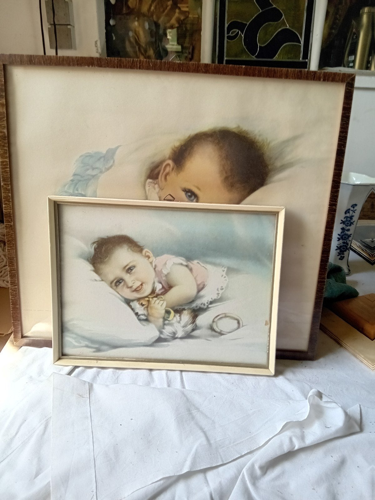 Baby portretten , vintage, Ophalen of Verzenden