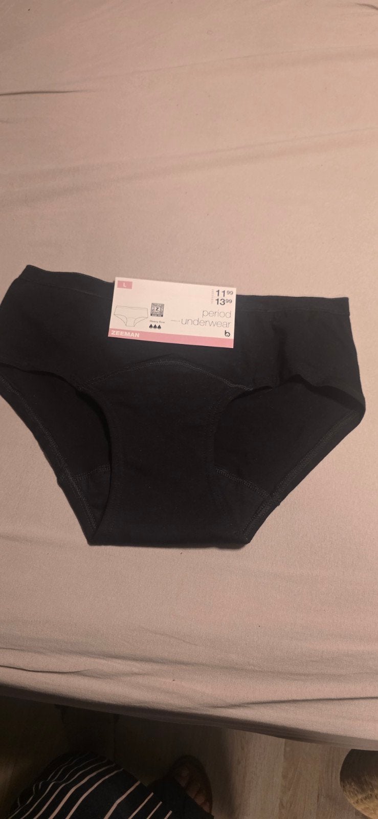 Zwarte Zeeman Period Underwear Maat L, Verzenden