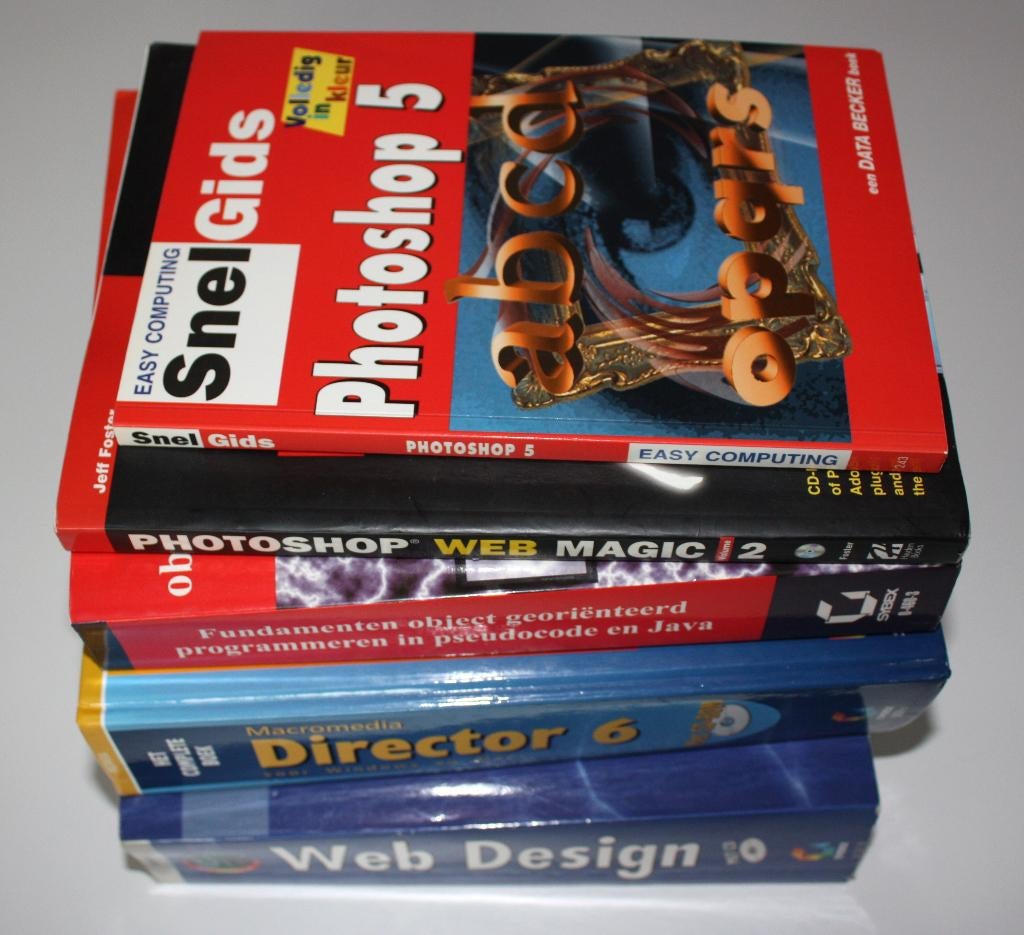 Photoshop / Webdesign / QuarkXPress computerboeken (7 stuks), Ophalen of Verzenden, Zo goed als nieuw, Overige onderwerpen