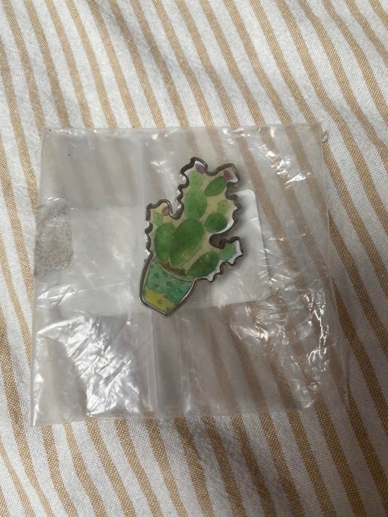Leuke cactus pin in potje - Nieuw, Ophalen of Verzenden, Nieuw, Dier of Natuur, Speldje of Pin