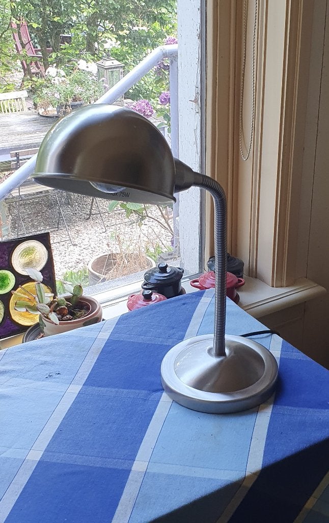 Vintage metalen bureaulamp (2 aanwezig), Ophalen, Huis en Inrichting