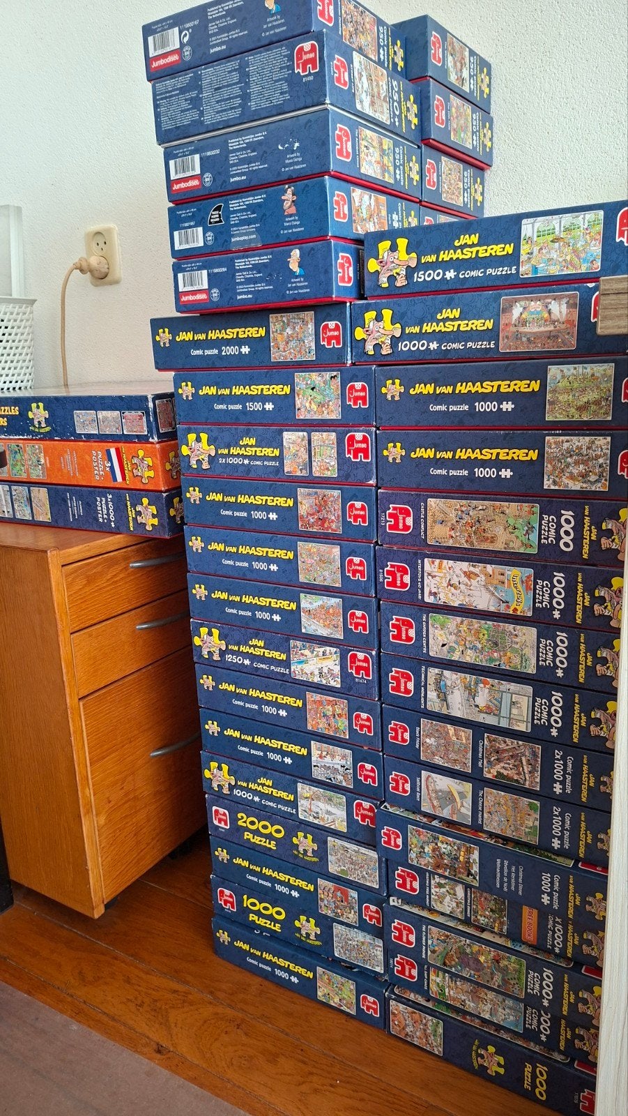 jan van haasteren puzzels, Ophalen, 500 t/m 1500 stukjes, Gebruikt, Legpuzzel
