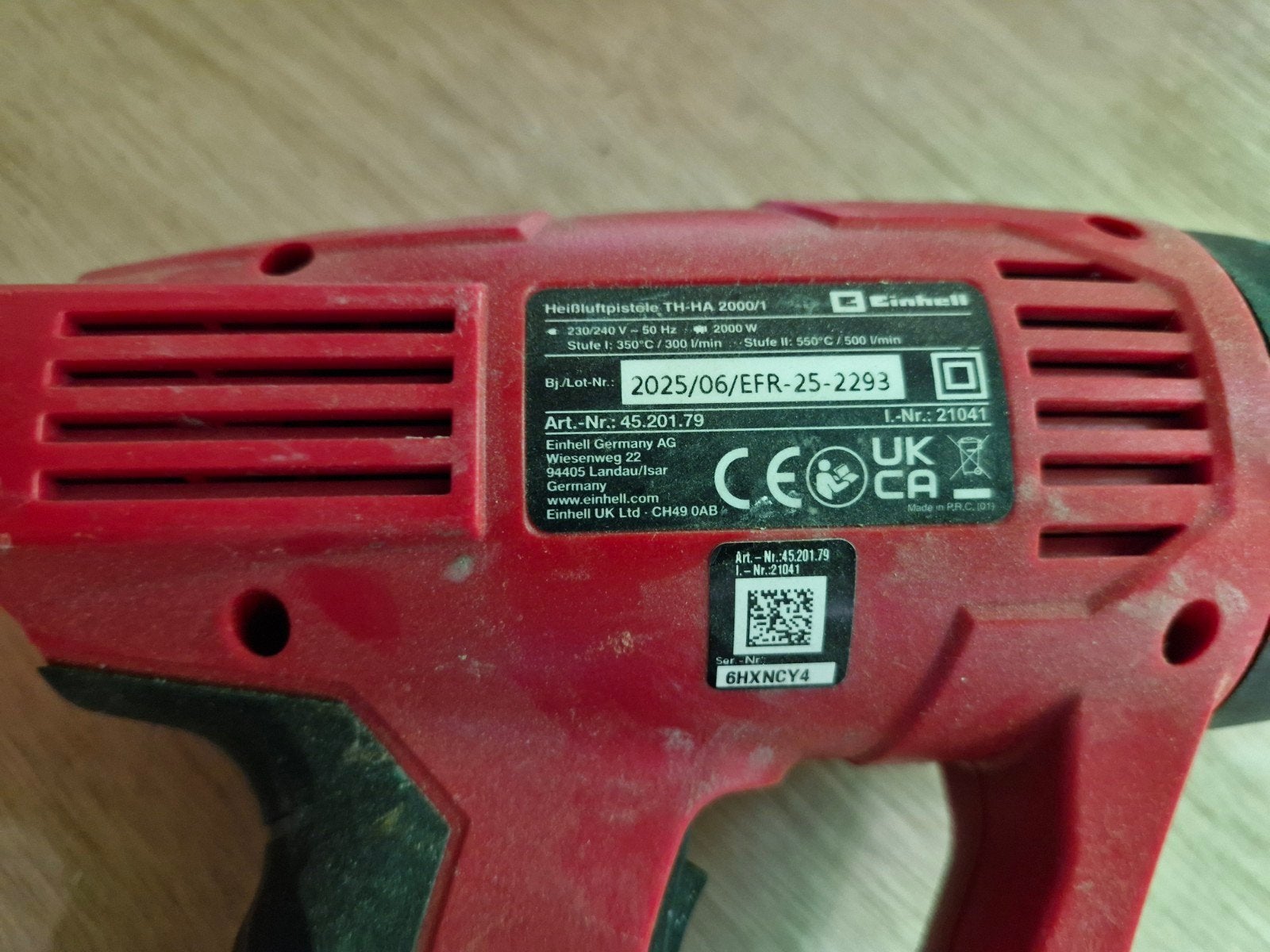 Einhell heteluchtpistool TH-HA 2000/1, Ophalen of Verzenden, Gebruikt, Overige typen, Overige merken