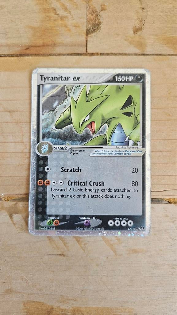 Pokémon Kaart Tyranitar ex 017 Holofoil, Ophalen of Verzenden, Gebruikt, Losse kaart, Foil