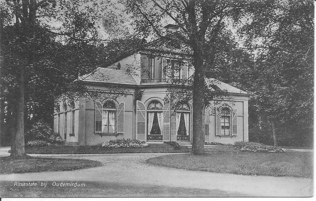 Oude Ansichtkaart Riniastate bij Oudemirdum, Verzamelen, Ophalen of Verzenden, 1920 tot 1940, Ongelopen, Friesland