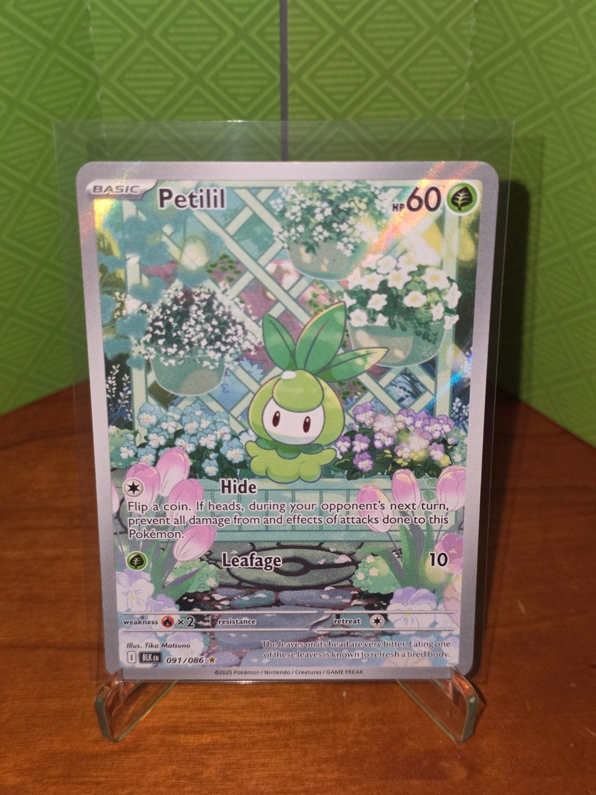 Petilil 091 Pokemon Black Bolt BLK, Ophalen of Verzenden, Zo goed als nieuw, Losse kaart