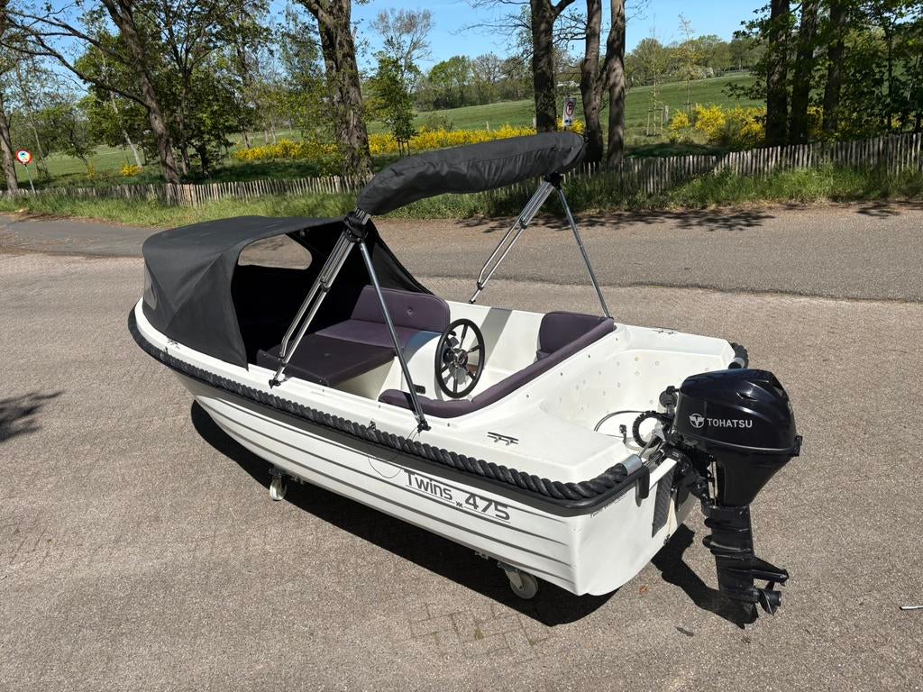 Prachtige Twins 475 sloep bj 2022 vaarklaar, Ophalen, Tot 10 pk, Zo goed als nieuw, 3 tot 6 meter
