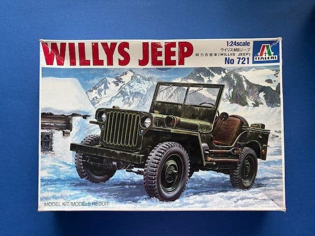 Italeri	721	Willys Jeep	1/24, Hobby en Vrije tijd, Modelbouw | Auto's en Voertuigen, Verzenden, Groter dan 1:32, Nieuw, Italeri