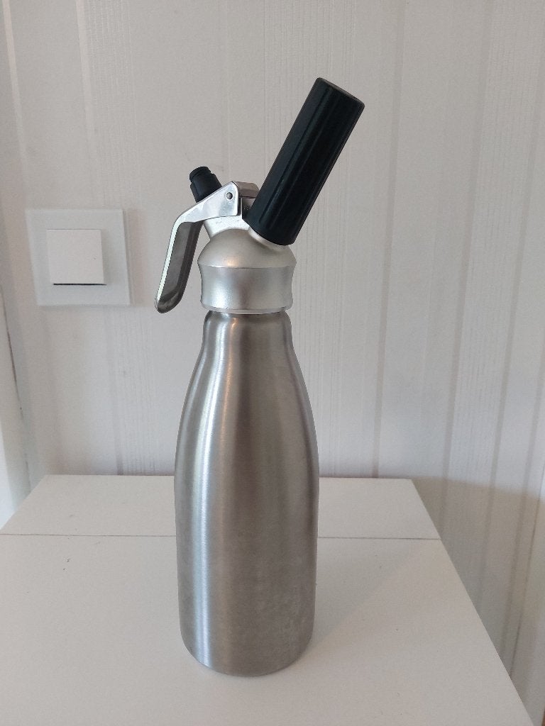 Slagroomspuit horeca 1000 ml., Ophalen, Overige typen, Zilver, Zo goed als nieuw