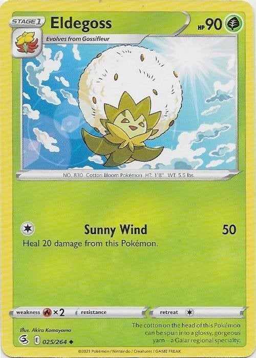 Fusion Strike,  Eldegoss [uncommon] 25/264, Ophalen of Verzenden, Nieuw, Losse kaart